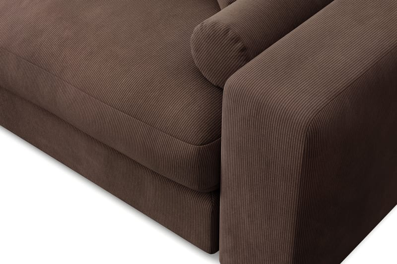 Arken Lyx 4-sits Vändbar L-formad Djup Divansoffa i Manchester - Brun - Möbler - Soffa - Divansoffor & schäslongsoffa