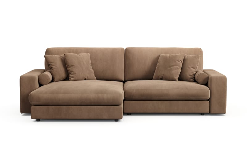 Arken Lyx 4-sits Vändbar L-formad Djup Divansoffa i Manchester - Brun - Möbler - Soffa - Divansoffor & schäslongsoffa