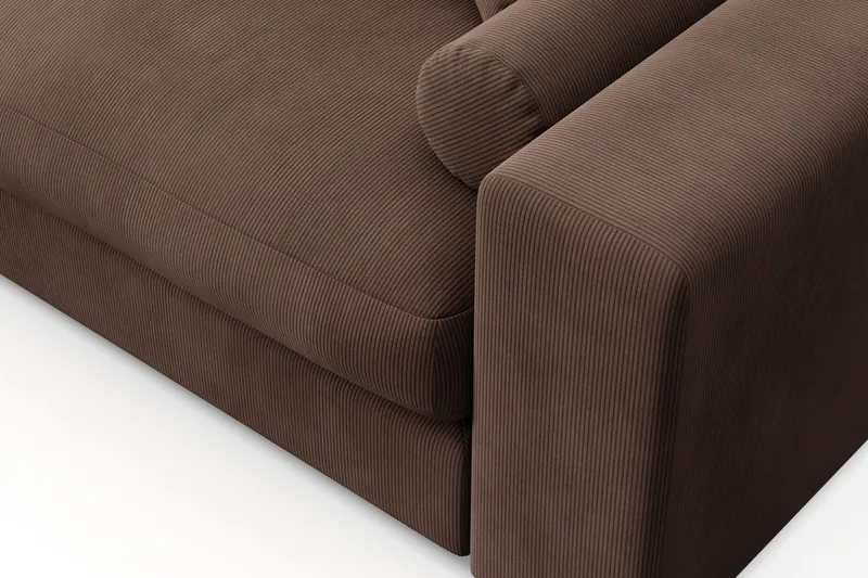 Arken Lyx 4-sits Vändbar L-formad Djup Divansoffa i Manchester - Brun - Möbler - Soffa - Divansoffor & schäslongsoffa