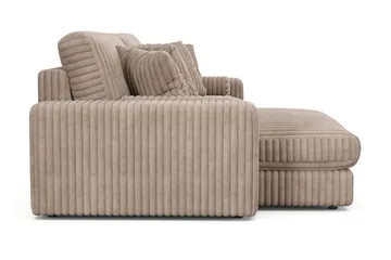 Arken Lyx 4-sits Vändbar L-formad Djup Divansoffa i Manchester - Greige - Möbler - Soffa - Divansoffor & schäslongsoffa