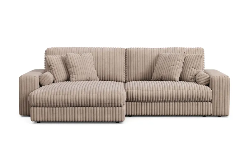 Arken Lyx 4-sits Vändbar L-formad Djup Divansoffa i Manchester - Greige - Möbler - Soffa - Divansoffor & schäslongsoffa