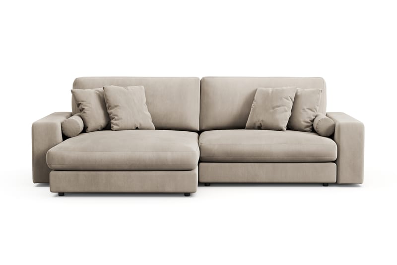 Arken Lyx 4-sits Vändbar L-formad Djup Divansoffa i Manchester - Greige - Möbler - Soffa - Divansoffor & schäslongsoffa