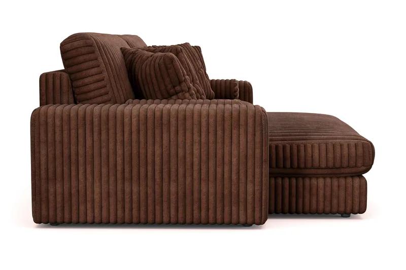 Arken Lyx 4-sits Vändbar L-formad Djup Divansoffa i Manchester - Mörkbrun - Möbler - Soffa - Divansoffor & schäslongsoffa