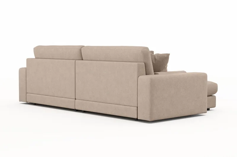 Arken Lyx 4-sits Vändbar L-formad Djup Divansoffa i Tyg - Beige - Möbler - Soffa - Divansoffor & schäslongsoffa