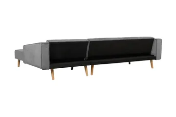 Arrika Hörnsoffa Vänster Sammet - Grå - Möbler - Soffa - Bäddsoffa - Bäddsoffa divan