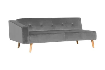 Arrika Hörnsoffa Vänster Sammet - Grå - Möbler - Soffa - Bäddsoffa - Bäddsoffa divan