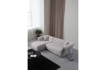 Azzo 4-sits Soffa med Divan - Ljusgrå - Möbler - Soffa - Divansoffor & schäslongsoffa