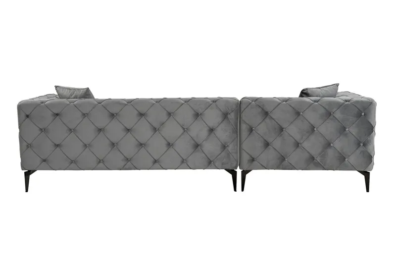 Beachport 3-sits Soffa med Divan Vänster - Antracit - Möbler - Soffa - Divansoffor & schäslongsoffa