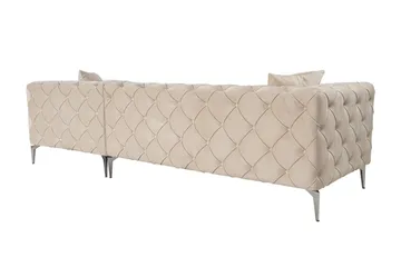 Beachport 3-sits Soffa med Divan Vänster - Beige - Möbler - Soffa - Divansoffor & schäslongsoffa