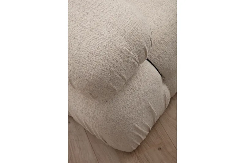 Belgin Bubblig Divansoffa 3-sits 288 cm med fasta armstöd och repdetaljer - Ljus / Beige - Möbler - Soffa - Divansoffor & schäslongsoffa