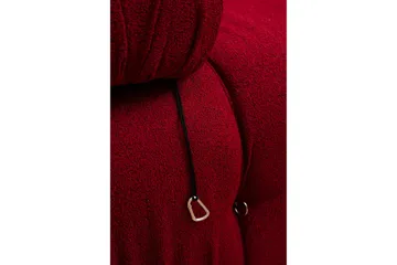 Belgin Bubblig Divansoffa 3-sits 288 cm med fasta armstöd och repdetaljer - Röd - Möbler - Soffa - Modulsoffor - Komplett modulsoffa