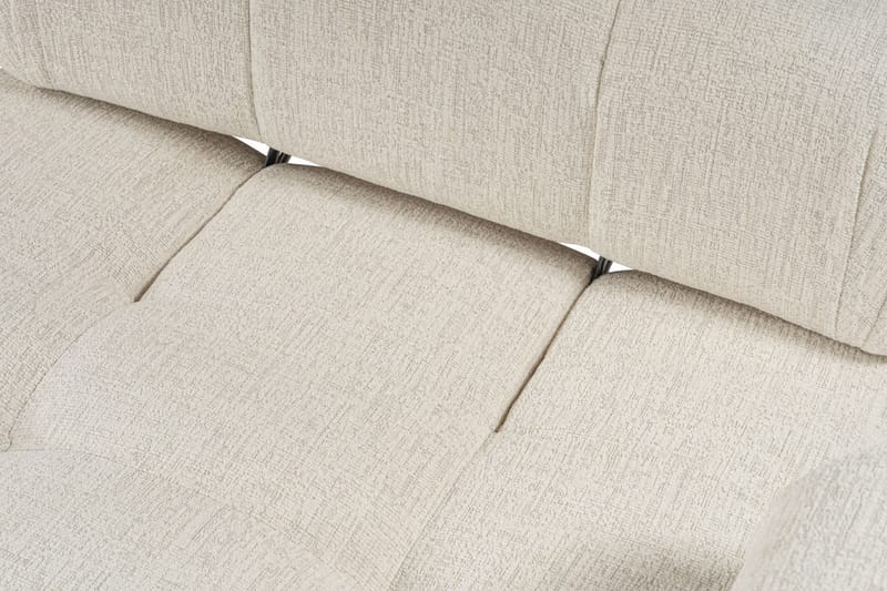 Belgin Bubblig Divansoffa 3-sits 315 cm med utfällbara armstöd och ryggstöd - Ljus / Beige - Möbler - Soffa - Divansoffor & schäslongsoffa