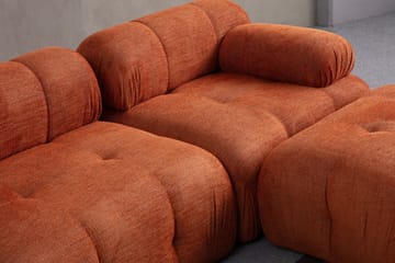 Belgin Bubblig Divansoffa 3-sits med fasta armstöd - Orange - Möbler - Soffa - Modulsoffor - Komplett modulsoffa