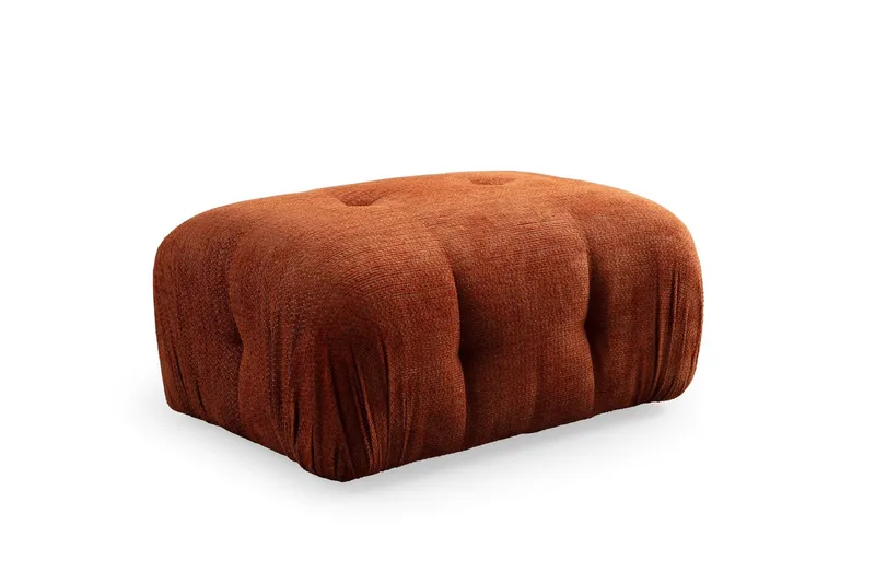 Belgin Bubblig Divansoffa 3-sits med fasta armstöd - Orange - Möbler - Soffa - Modulsoffor - Komplett modulsoffa
