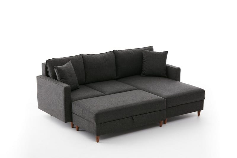 Braneles Soffa m. Divan 4-sits - Antracit - Möbler - Soffa - Divansoffor & schäslongsoffa