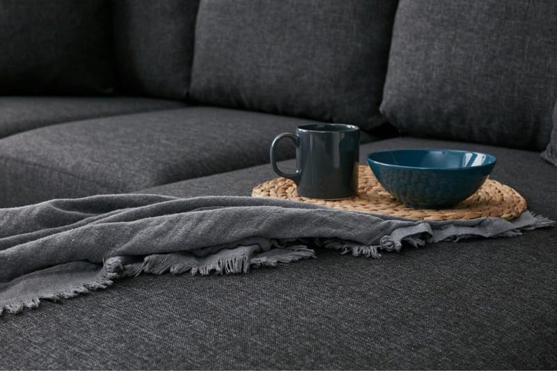 Braneles Soffa m. Divan 4-sits - Antracit - Möbler - Soffa - Divansoffor & schäslongsoffa
