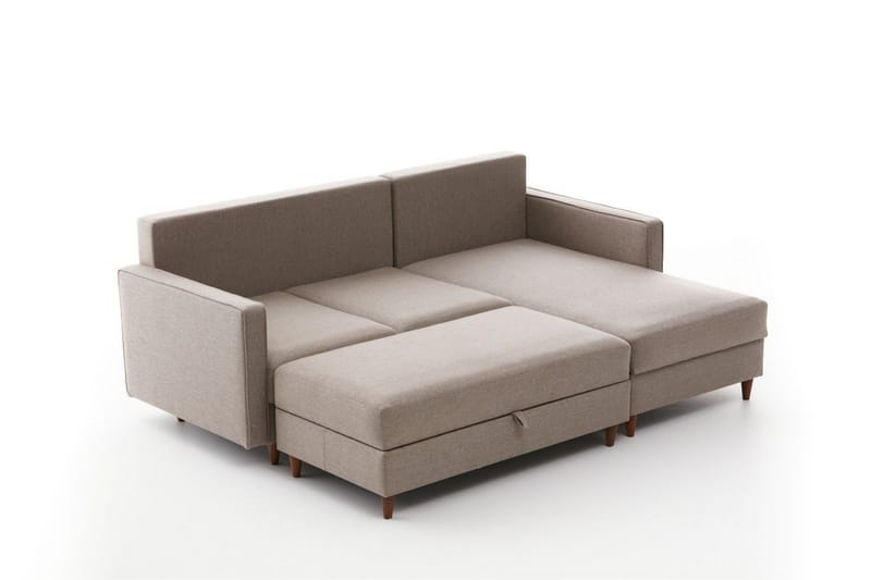 Braneles Soffa m. Divan 4-sits - Beige - Möbler - Soffa - Divansoffor & schäslongsoffa
