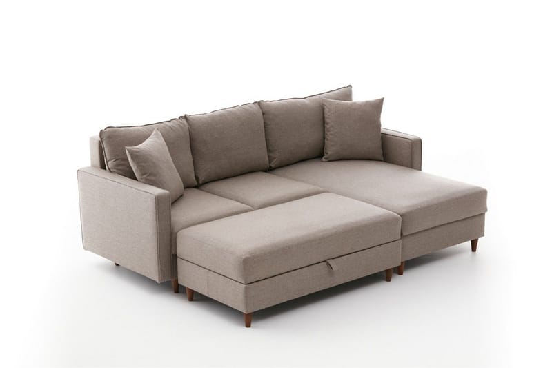 Braneles Soffa m. Divan 4-sits - Beige - Möbler - Soffa - Divansoffor & schäslongsoffa