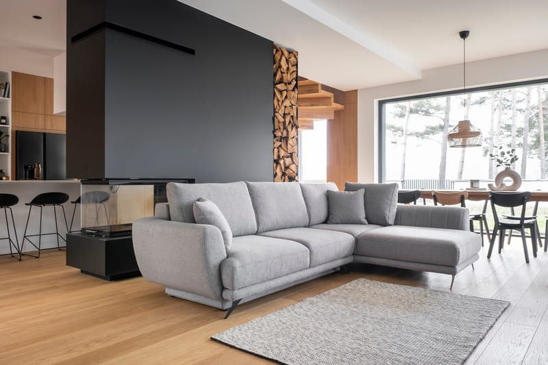 Buckmeier 3-sits Soffa med Schäslong Höger - Ljusgrå - Möbler - Soffa - Divansoffor & schäslongsoffa