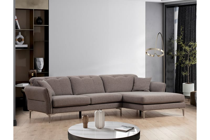 Chandara Soffa m. Divan 3-sits - Grå - Möbler - Soffa - Divansoffor & schäslongsoffa