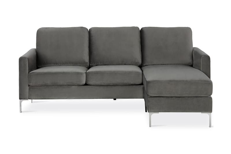 Chapman Divansoffa Grå/Sammet - Novogratz - Divansoffor & schäslongsoffa - 3 sits soffa med divan