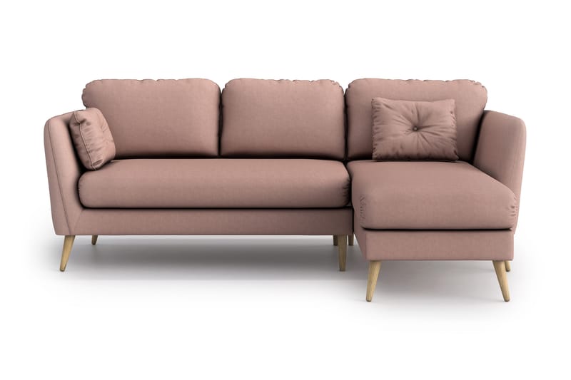 Claravik 3-sits Divansoffa - Rosa - Divansoffor & schäslongsoffa - 3 sits soffa med divan
