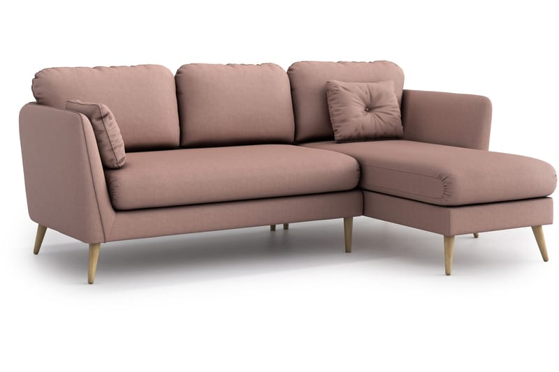 Claravik 3-sits Divansoffa - Rosa - Divansoffor & schäslongsoffa - 3 sits soffa med divan