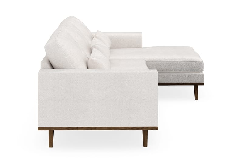 Copenhagen 4-sits Högervänd L-formad Divansoffa i Bouclé - Vit - Möbler - Soffa - Divansoffor & schäslongsoffa