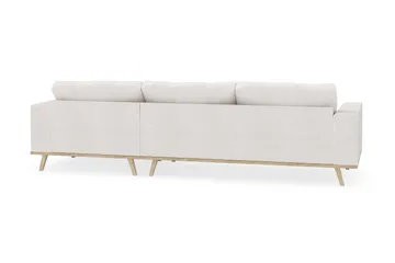 Copenhagen 4-sits Högervänd L-formad Divansoffa i Bouclé - Vit - Möbler - Soffa - Divansoffor & schäslongsoffa