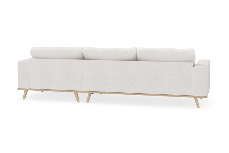 Copenhagen 4-sits Högervänd L-formad Divansoffa i Bouclé - Vit - Möbler - Soffa - Divansoffor & schäslongsoffa