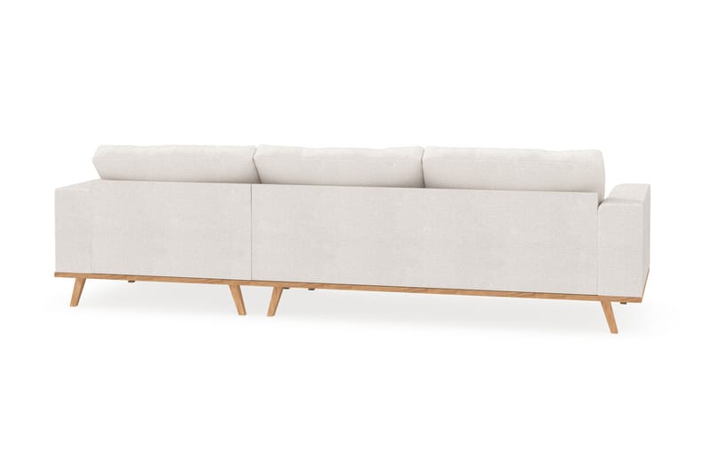 Copenhagen 4-sits Högervänd L-formad Divansoffa i Bouclé - Vit - Möbler - Soffa - Divansoffor & schäslongsoffa