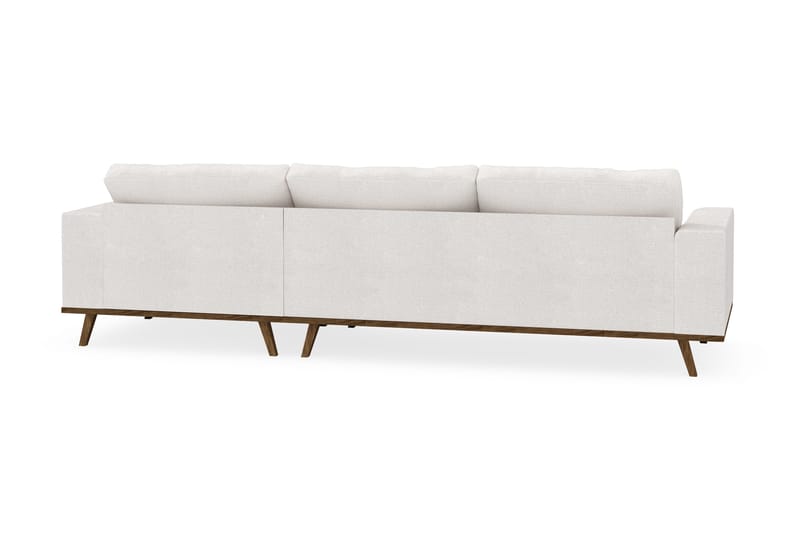 Copenhagen 4-sits Högervänd L-formad Divansoffa i Bouclé - Vit - Möbler - Soffa - Divansoffor & schäslongsoffa