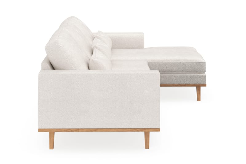 Copenhagen 4-sits Högervänd L-formad Divansoffa i Bouclé - Vit - Möbler - Soffa - Divansoffor & schäslongsoffa