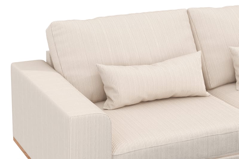 Copenhagen 4-sits Högervänd L-formad Divansoffa i Manchester - Beige - Möbler - Soffa - Divansoffor & schäslongsoffa