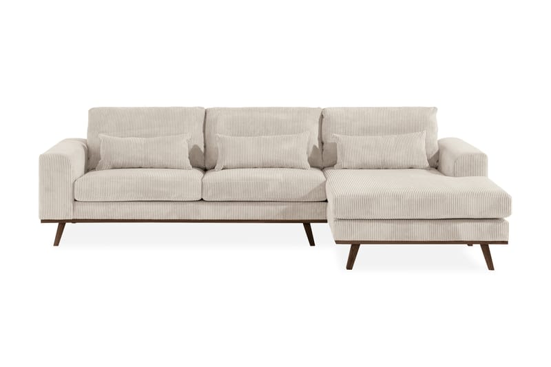 Copenhagen 4-sits Högervänd L-formad Divansoffa i Manchester - Beige - Möbler - Soffa - Divansoffor & schäslongsoffa