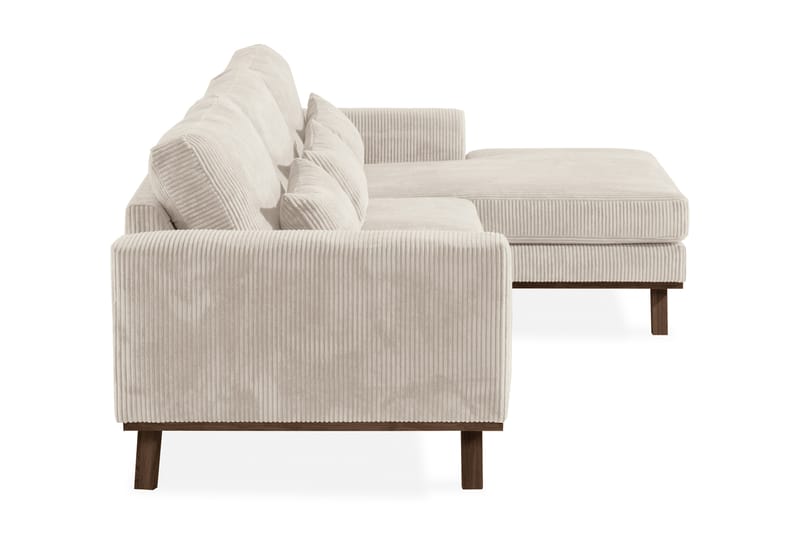 Copenhagen 4-sits Högervänd L-formad Divansoffa i Manchester - Beige - Möbler - Soffa - Divansoffor & schäslongsoffa