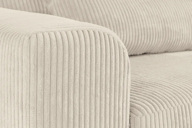 Copenhagen 4-sits Högervänd L-formad Divansoffa i Manchester - Beige - Möbler - Soffa - Divansoffor & schäslongsoffa