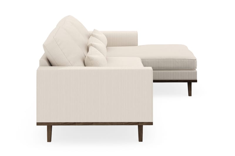 Copenhagen 4-sits Högervänd L-formad Divansoffa i Manchester - Beige - Möbler - Soffa - Divansoffor & schäslongsoffa