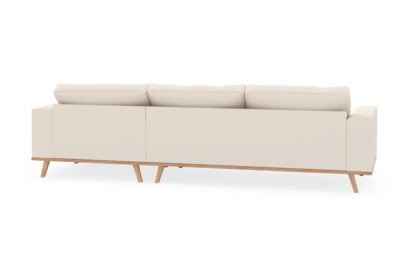 Copenhagen 4-sits Högervänd L-formad Divansoffa i Manchester - Beige - Möbler - Soffa - Divansoffor & schäslongsoffa