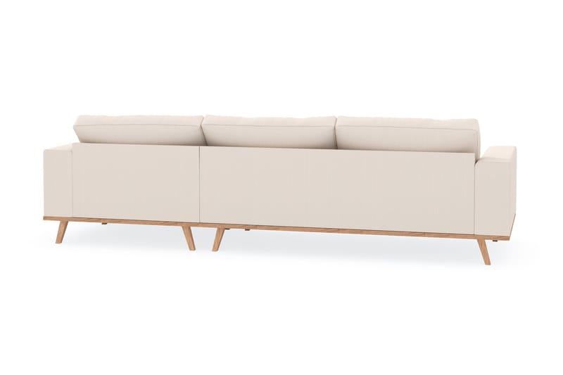 Copenhagen 4-sits Högervänd L-formad Divansoffa i Manchester - Beige - Möbler - Soffa - Divansoffor & schäslongsoffa
