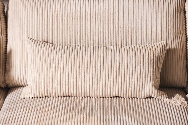 Copenhagen 4-sits Högervänd L-formad Divansoffa i Manchester - Beige - Möbler - Soffa - Divansoffor & schäslongsoffa