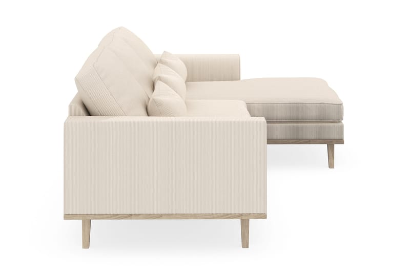 Copenhagen 4-sits Högervänd L-formad Divansoffa i Manchester - Beige - Möbler - Soffa - Divansoffor & schäslongsoffa