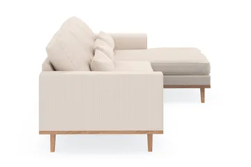 Copenhagen 4-sits Högervänd L-formad Divansoffa i Manchester - Beige - Möbler - Soffa - Divansoffor & schäslongsoffa