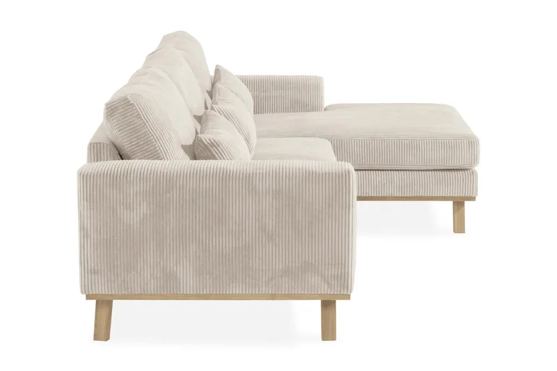 Copenhagen 4-sits Högervänd L-formad Divansoffa i Manchester - Beige - Möbler - Soffa - Divansoffor & schäslongsoffa