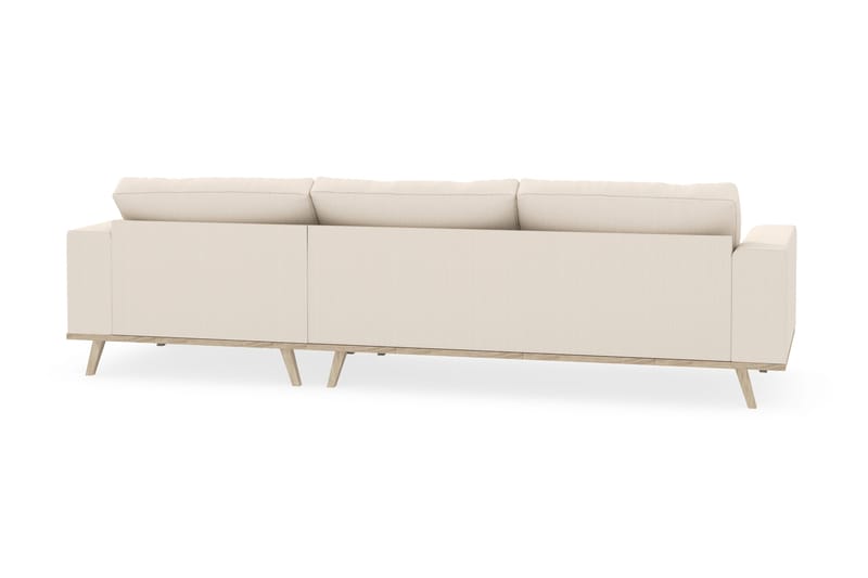 Copenhagen 4-sits Högervänd L-formad Divansoffa i Manchester - Beige - Möbler - Soffa - Divansoffor & schäslongsoffa