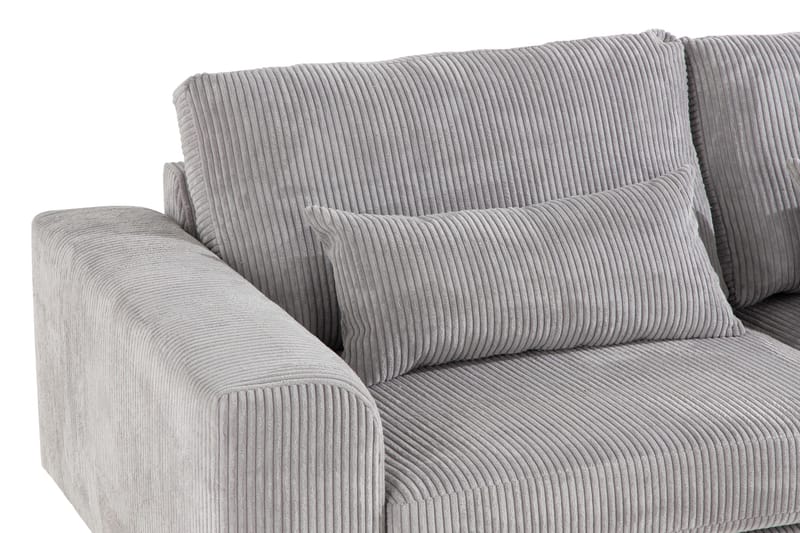 Copenhagen 4-sits Högervänd L-formad Divansoffa i Manchester - Ljusgrå - Möbler - Soffa - Divansoffor & schäslongsoffa