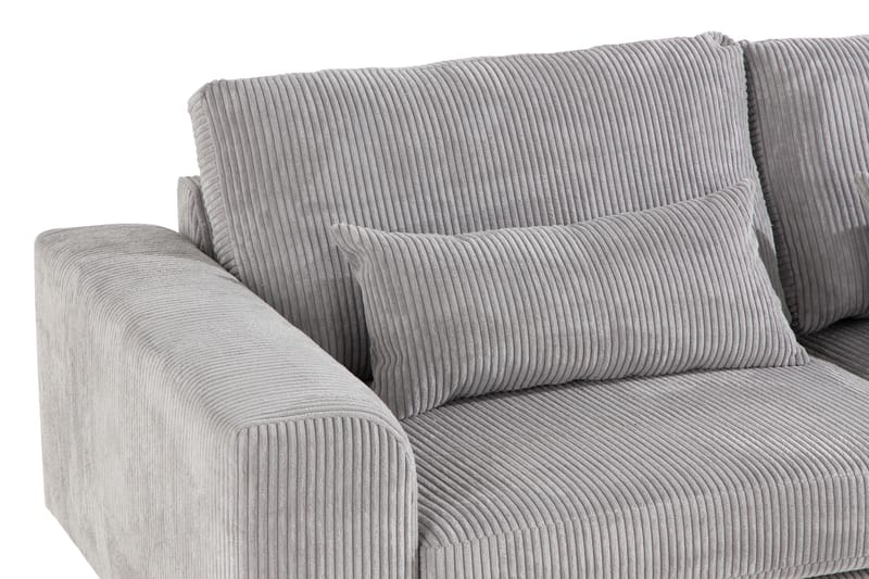 Copenhagen 4-sits Högervänd L-formad Divansoffa i Manchester - Ljusgrå - Möbler - Soffa - Divansoffor & schäslongsoffa