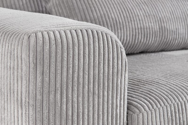 Copenhagen 4-sits Högervänd L-formad Divansoffa i Manchester - Ljusgrå - Möbler - Soffa - Divansoffor & schäslongsoffa