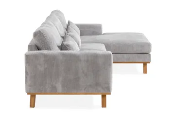 Copenhagen 4-sits Högervänd L-formad Divansoffa i Manchester - Ljusgrå - Möbler - Soffa - Divansoffor & schäslongsoffa