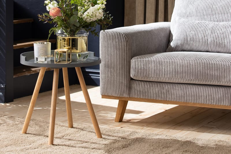 Copenhagen 4-sits Högervänd L-formad Divansoffa i Manchester - Ljusgrå - Möbler - Soffa - Divansoffor & schäslongsoffa